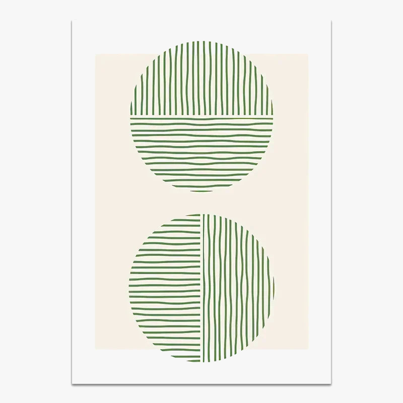 Modern boho geometric abstract canvas wall decor