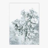 Winter forest wall art with fox, owl and deer