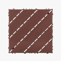 Clip-together outdoor plastic floor tiles 30x30 cm