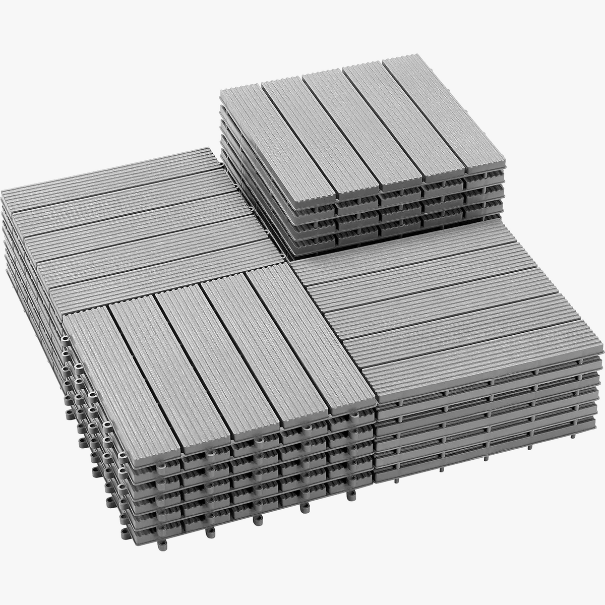 Dalles terrasse clipsables composite 30x30 cm drainage facile