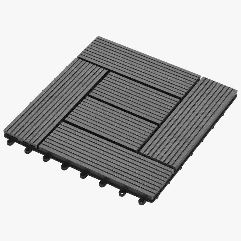 Clip-on wpc patio tiles 30x30 cm set of 11