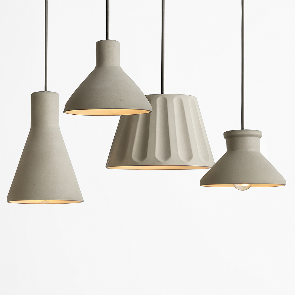 Vintage concrete LED pendant light for dining room and restaurant