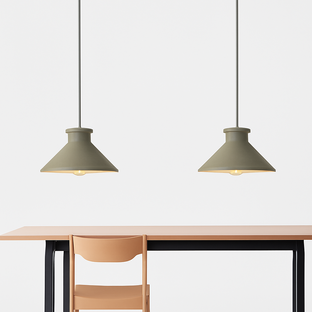 Vintage concrete LED pendant light for dining room and restaurant