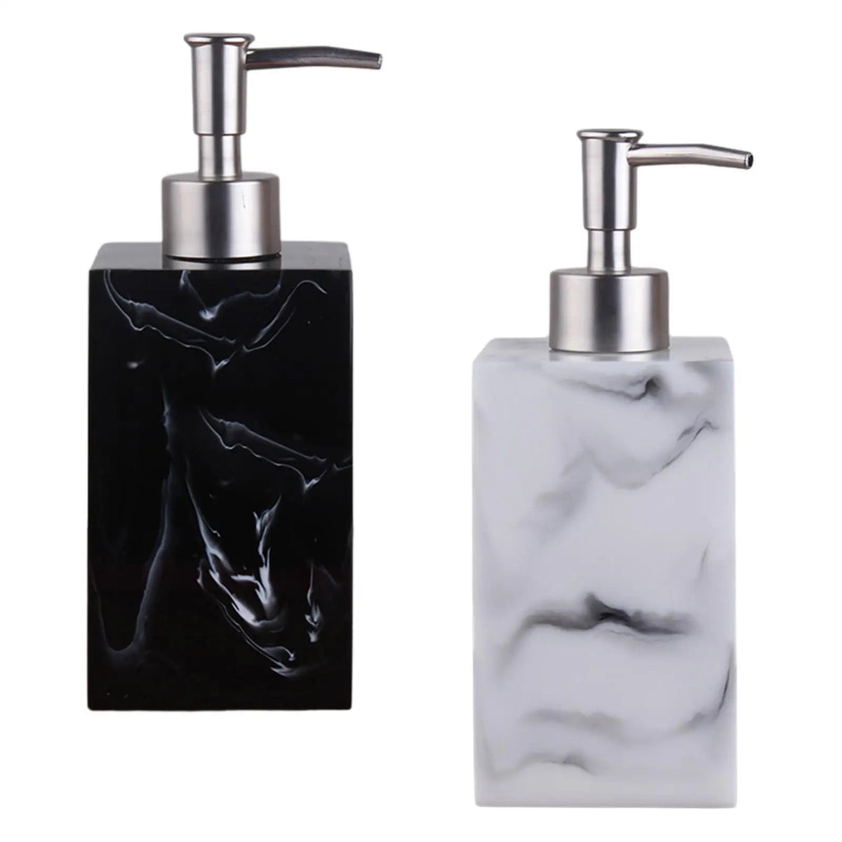 marbled manual soap dispenser for shower gel