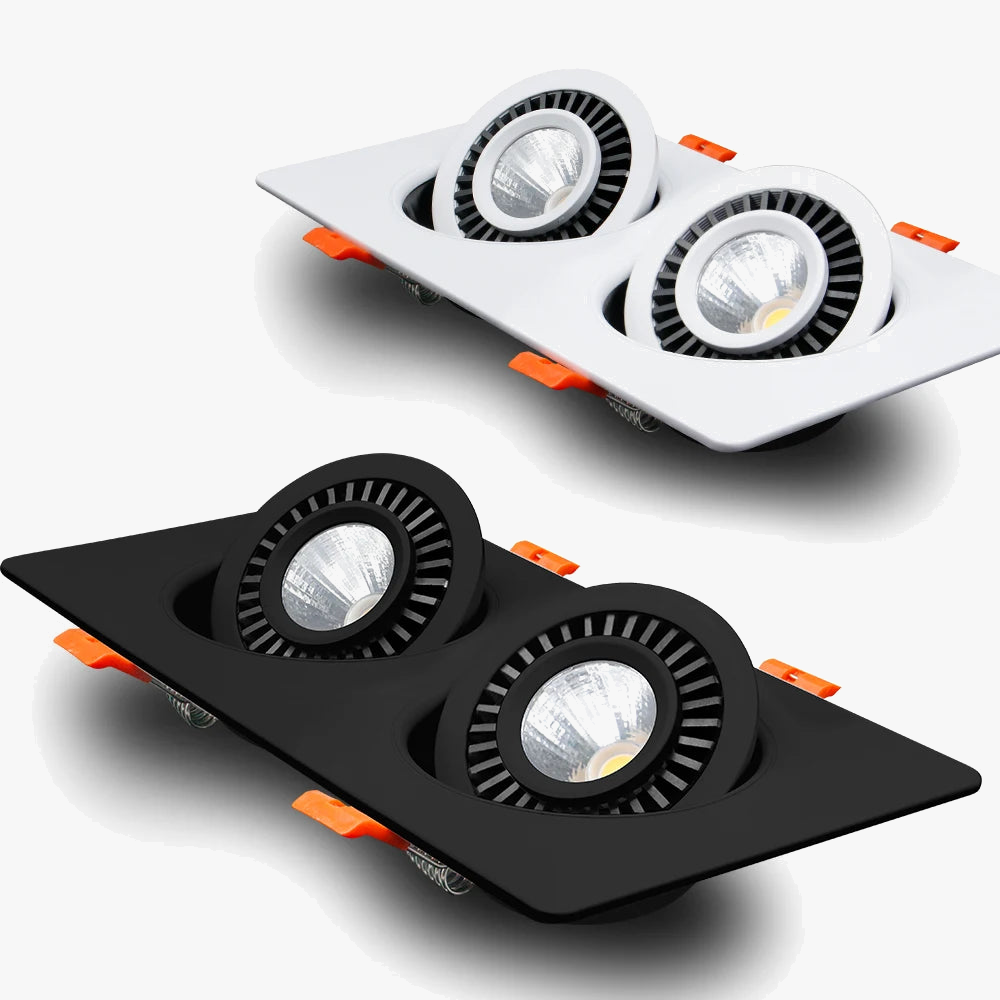 Adjustable square recessed LED downlight spot lamp