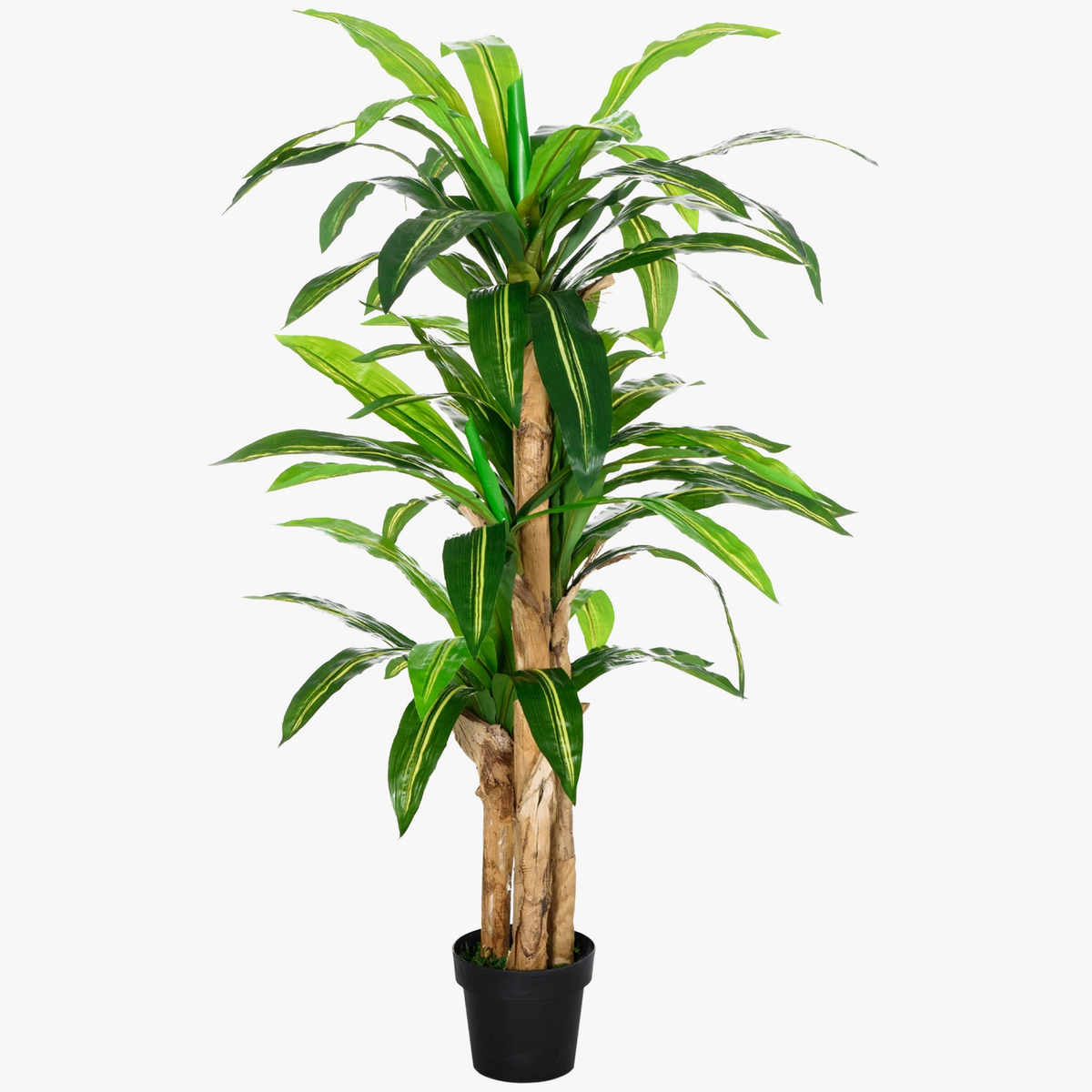 artificial dracaena with pot and moss 66 leaves