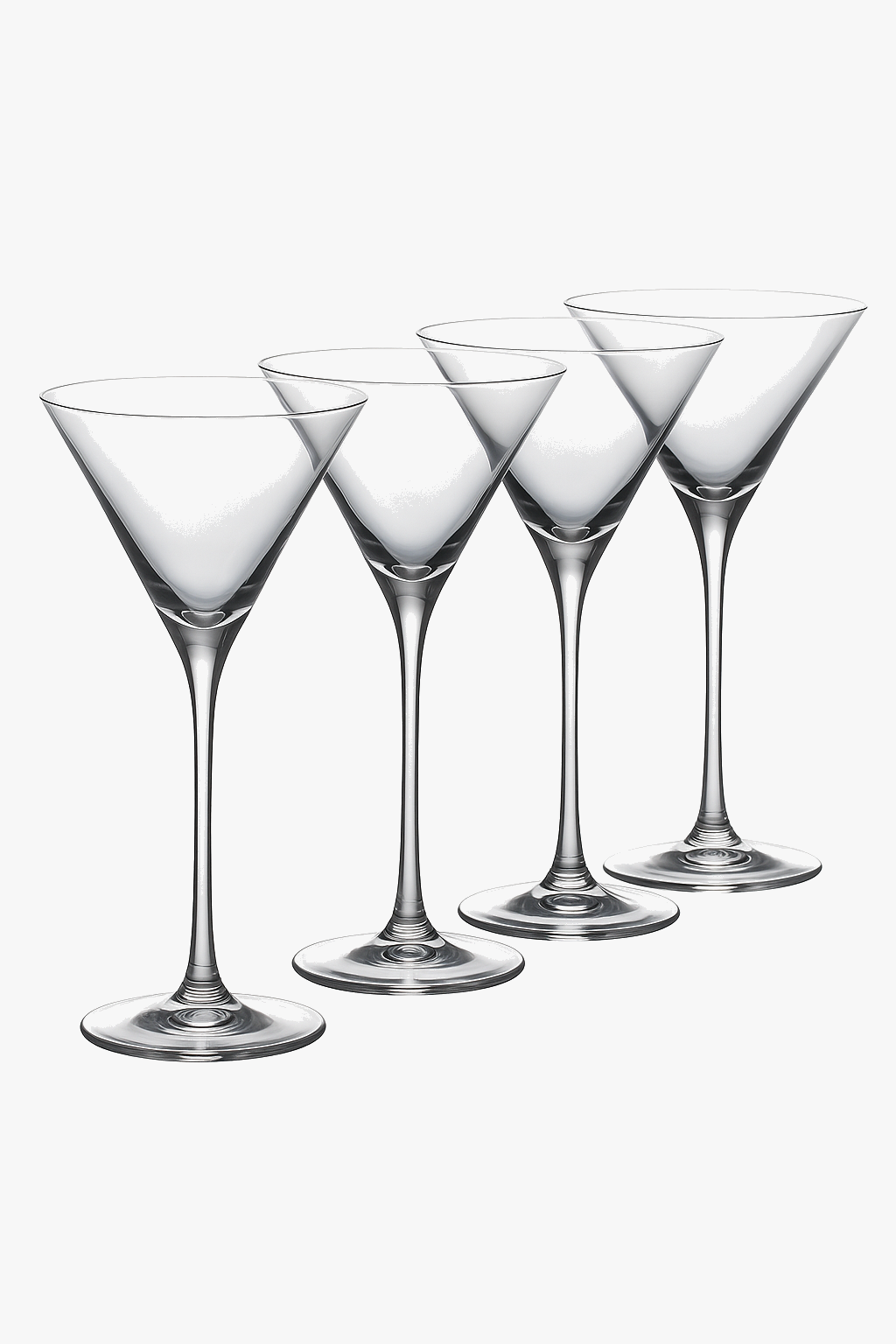 Set of 4 classic design martini glasses 130ml