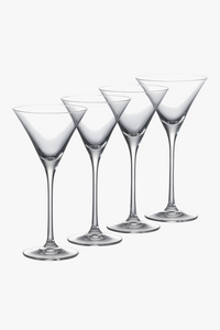Set of 4 elegant martini glasses 130ml