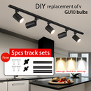 Complete set of replaceable LED track lighting for indoor use