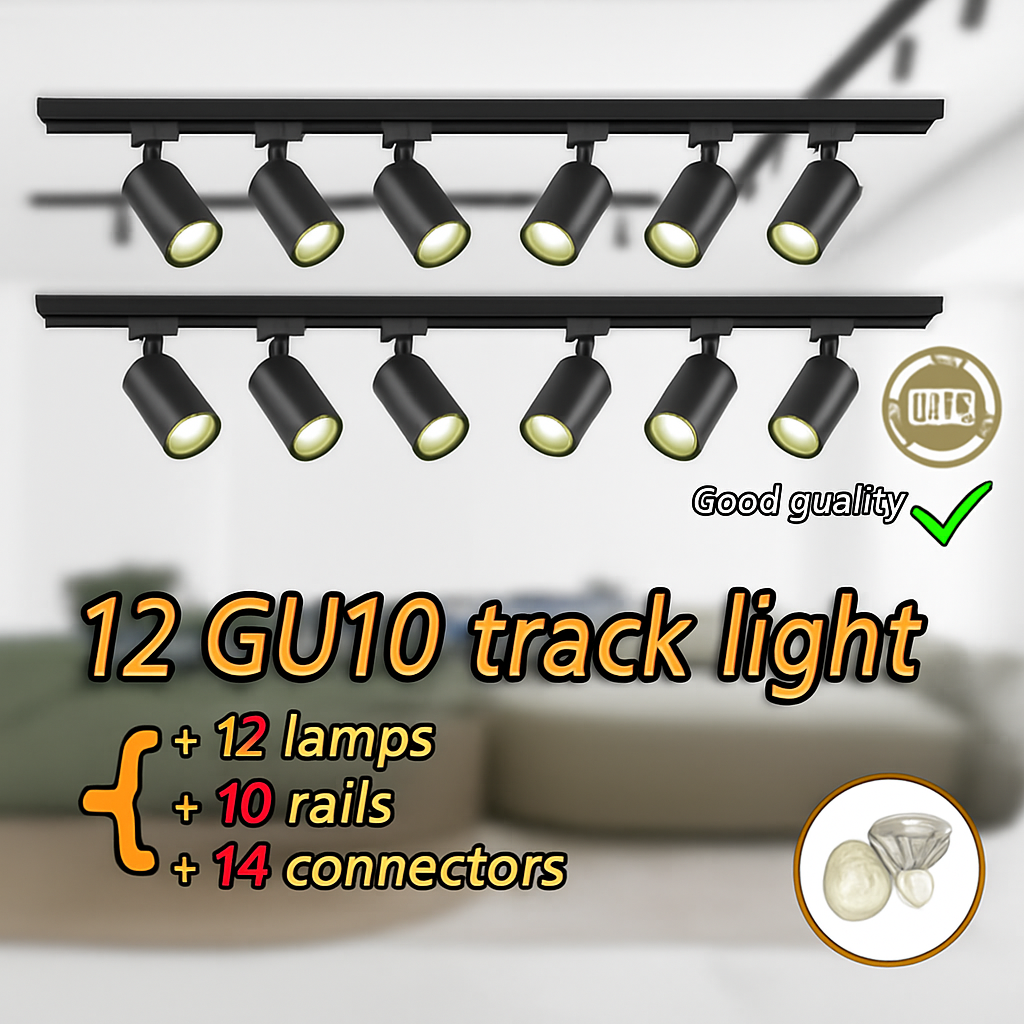Dimmable smart home track lighting set
