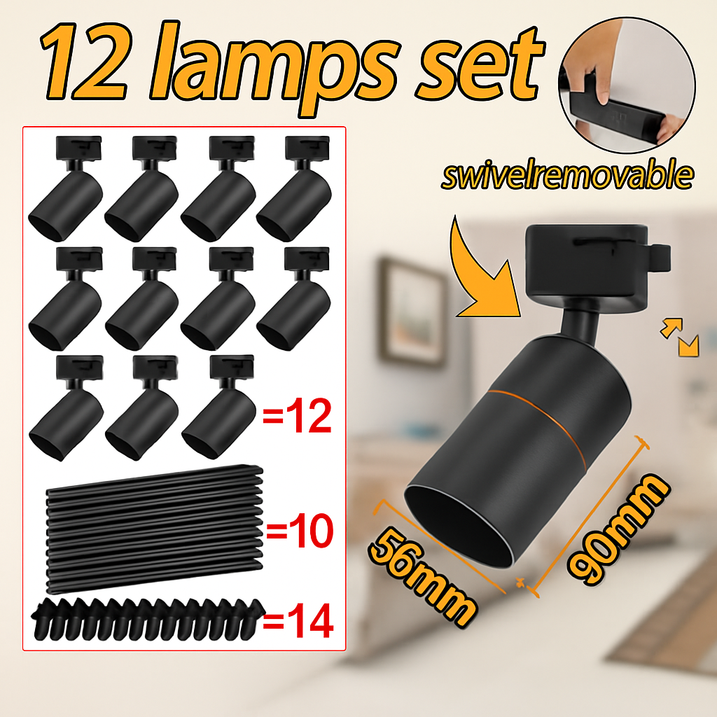 Dimmable smart home track lighting set