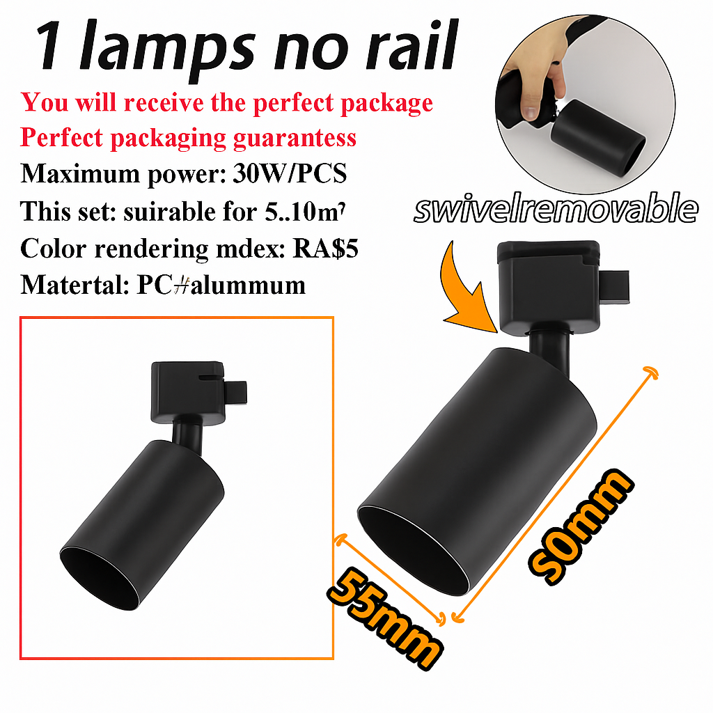 Dimmable smart home track lighting set