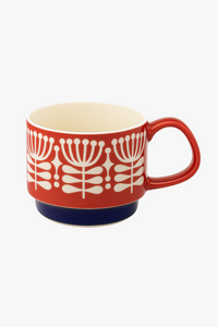 Japanese floral ceramic mug set retro style