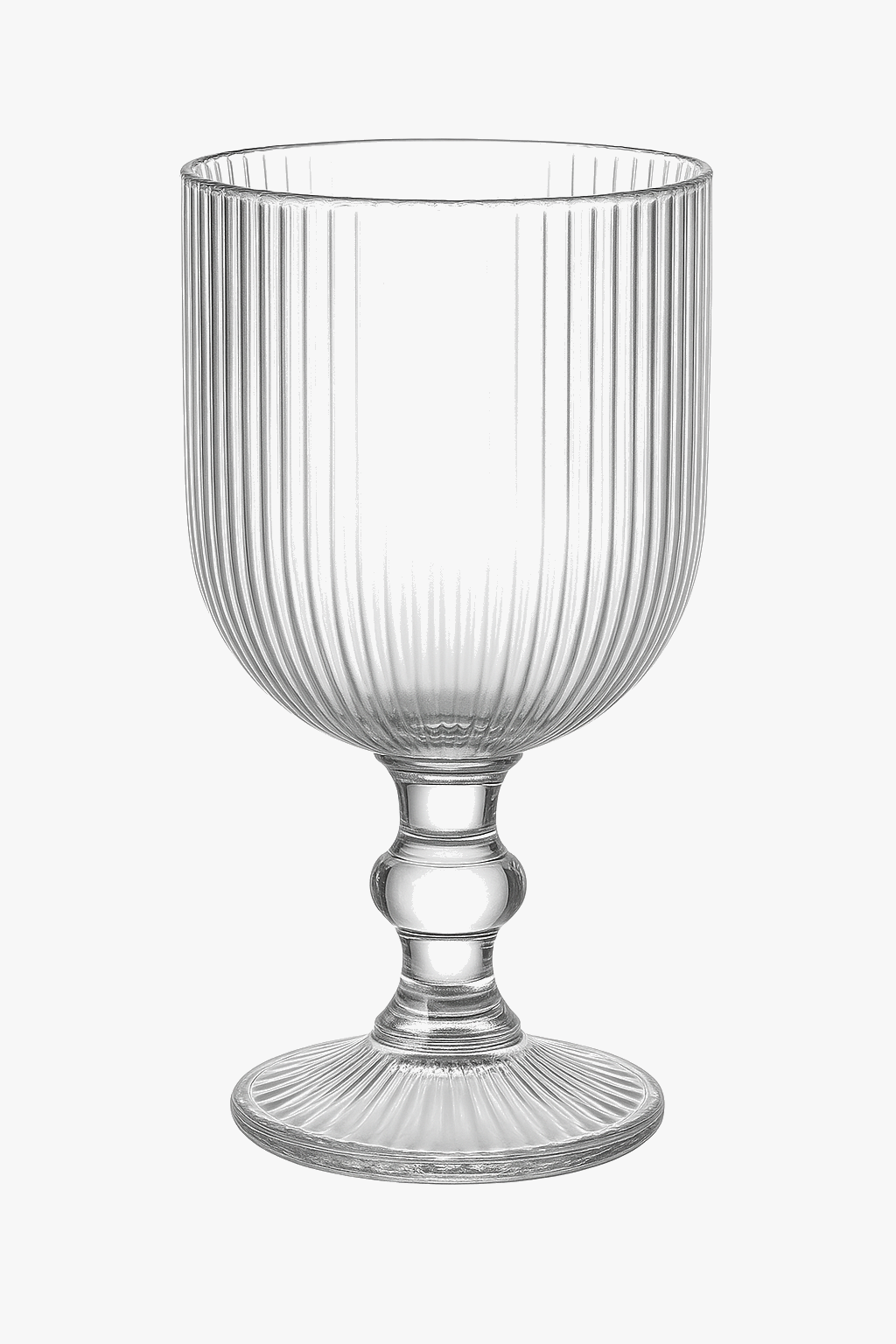 Striped wine glass set with short stem and wide opening