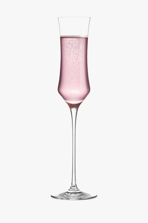 Elegant hand-blown champagne flutes