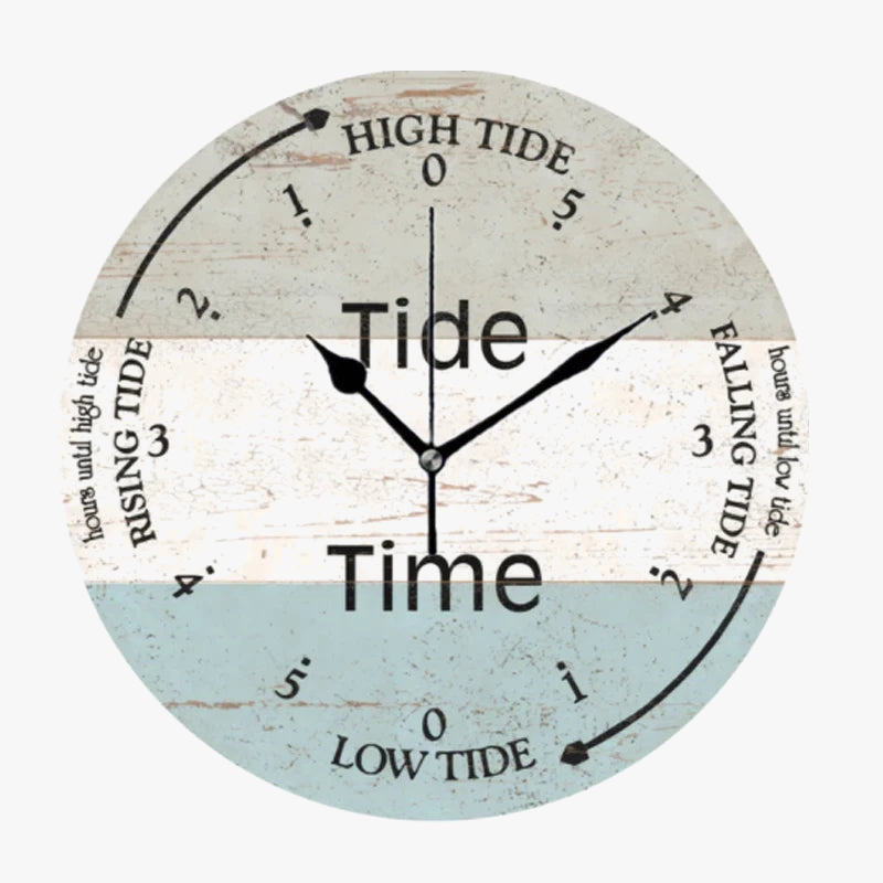 decorative and silent coastal tide wall clock