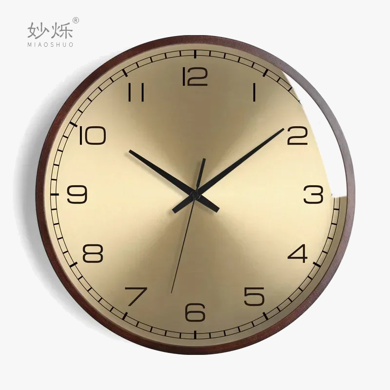 modern design wall clock wooden luxury silent decorative gift ideas
