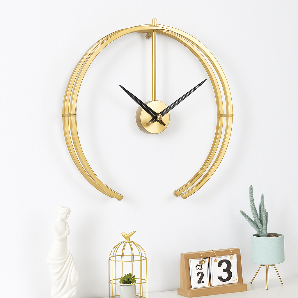 Open round design wall clock 50cm Bolt