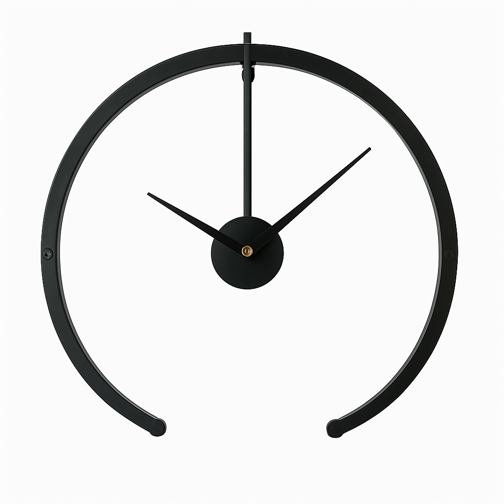 Open round design wall clock 50cm Bolt - vue 5 sur 5