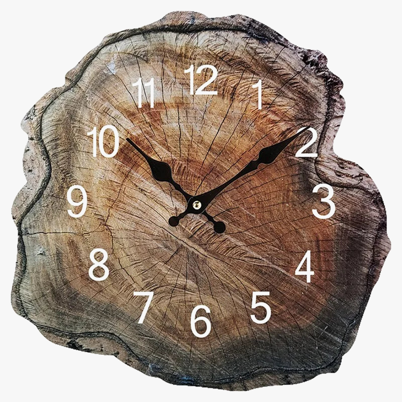 modern design wooden wall clock for home decor