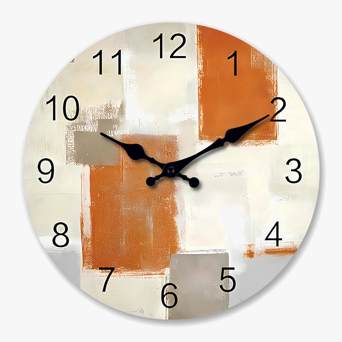 modern wooden wall clock abstract pattern silent decorative