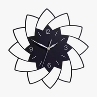 flower shaped silent wall clock home decor