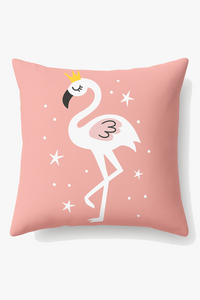 Square flamingo tropical cushion cover 45 cm x 45 cm