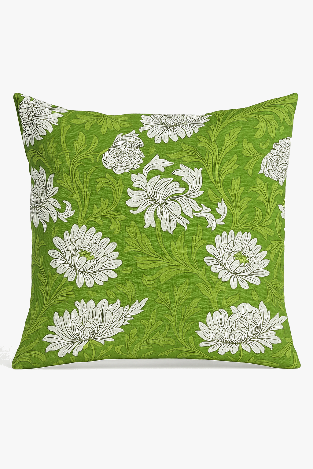 Creative green leaf patterned cushion cover