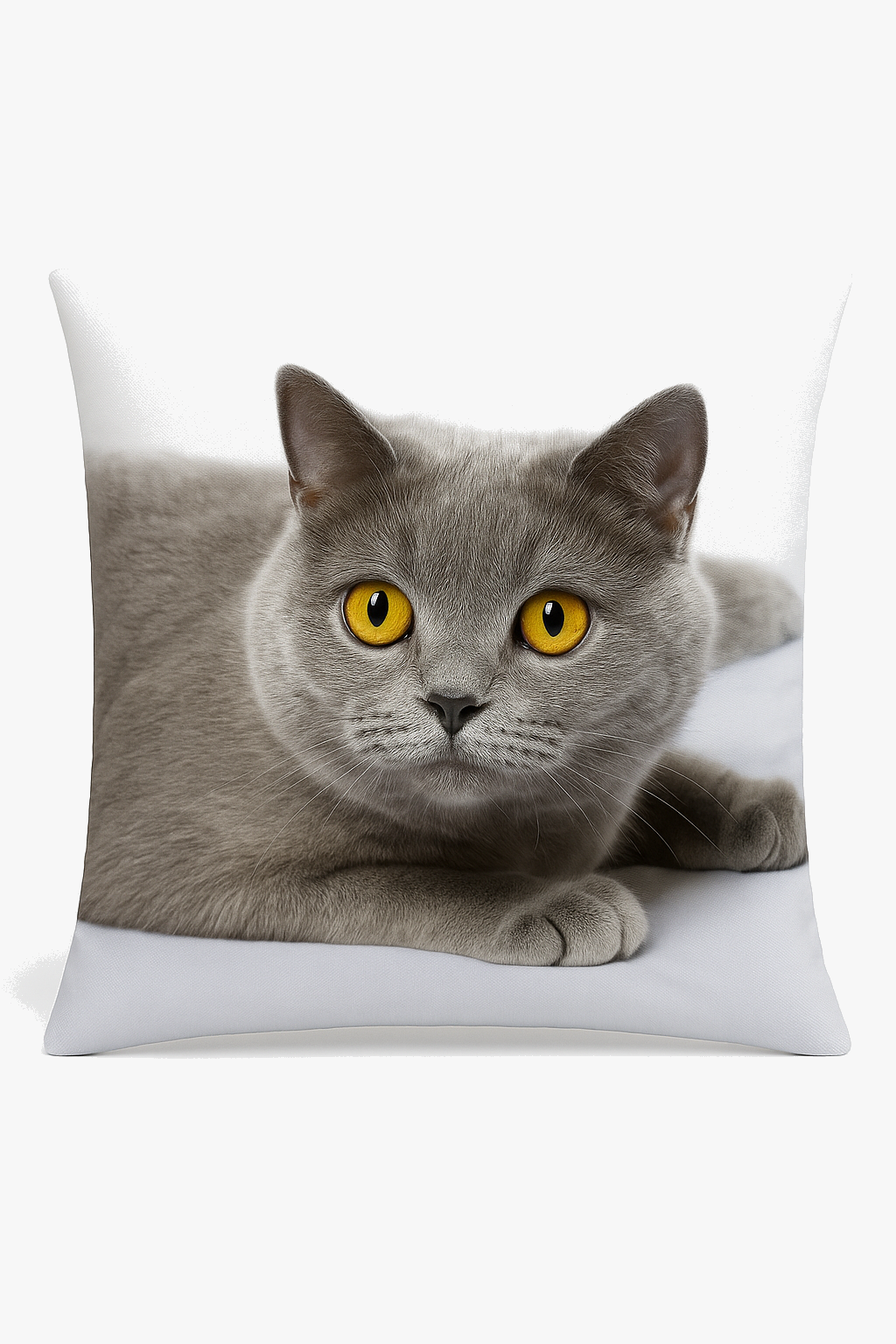 Decorative cushion cover with cute cat motif