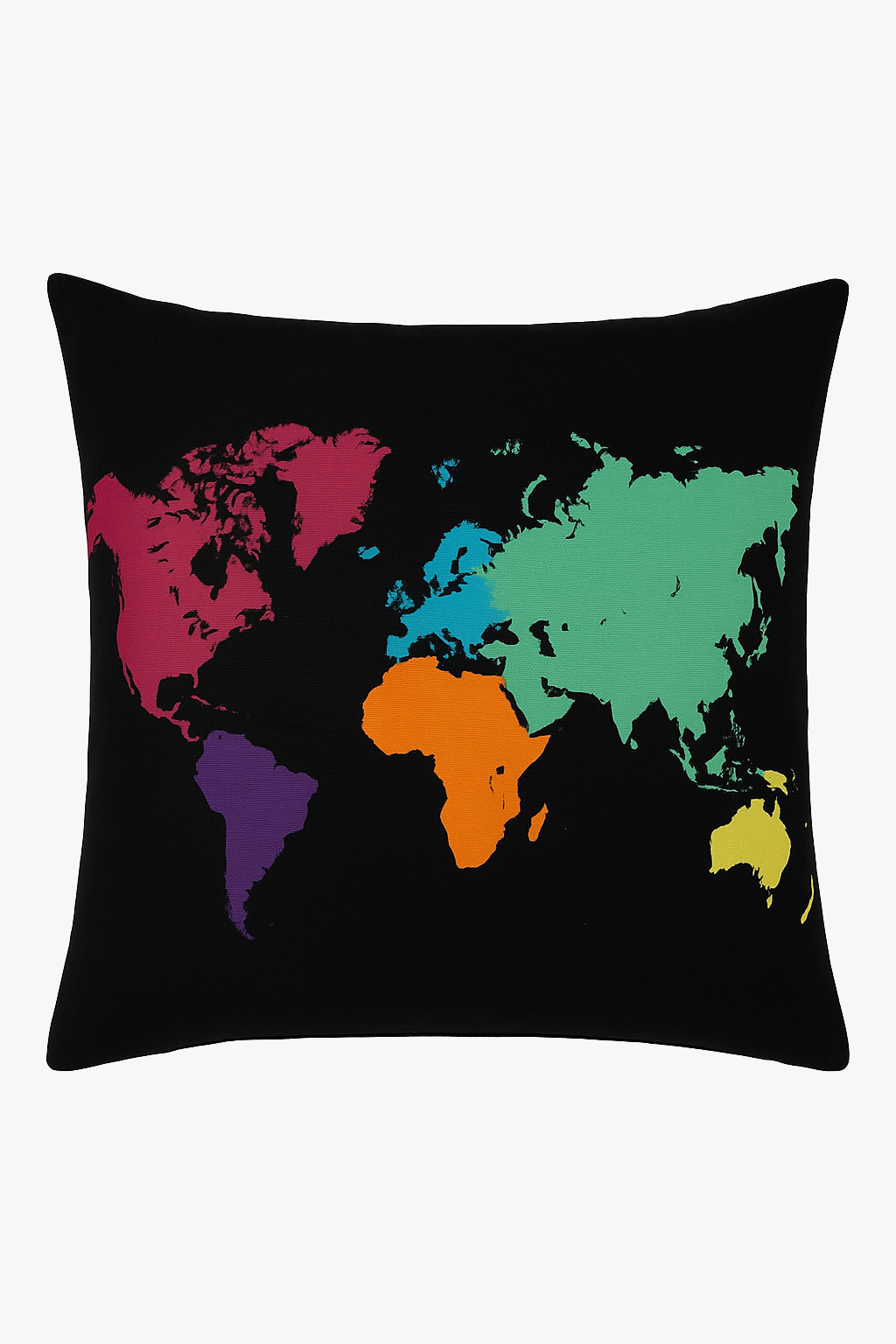 Decorative geometric black and red cushion cover
