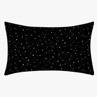 Decorative cushion cover with black and white geometric print