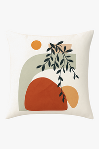 Decorative cushion cover with botanical pattern 45 x 45 cm