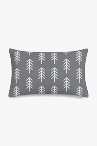 Decorative grey geometric patchwork cushion cover for interiors