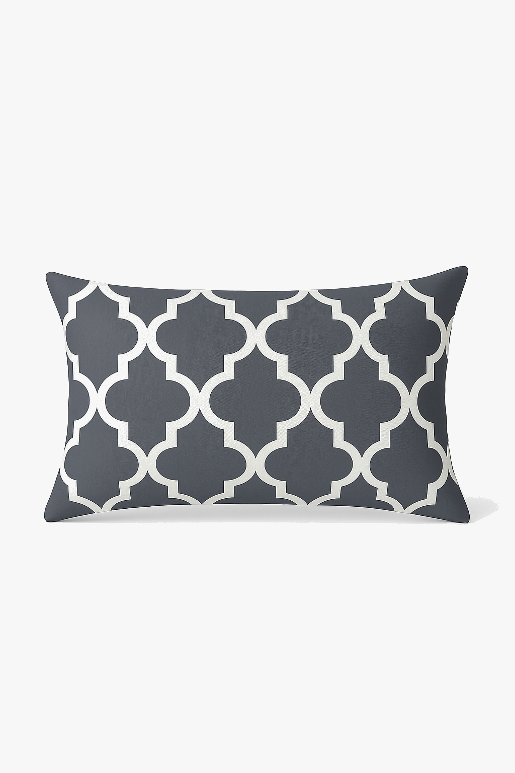 Modern decorative rectangular grey geometric cushion cover