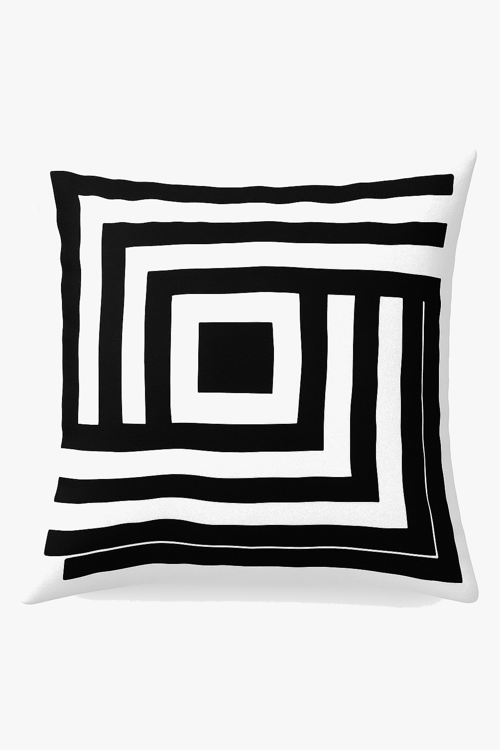 Decorative black and white geometric cushion cover