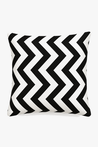 Modern black and white geometric cushion cover