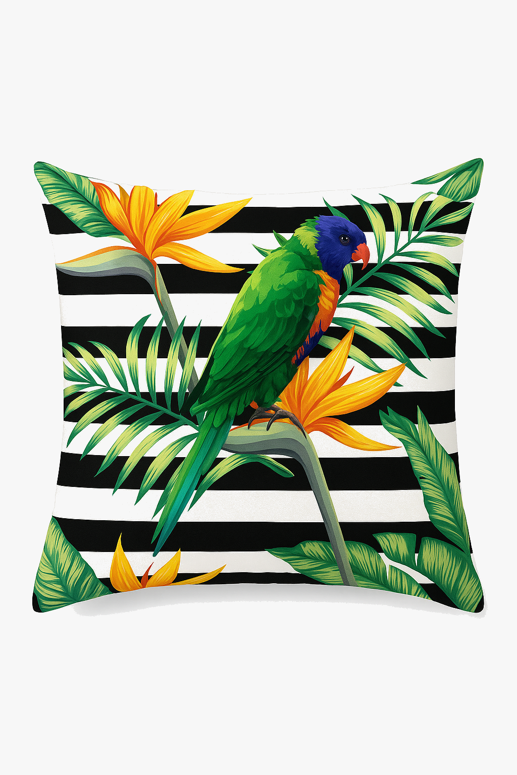 Tropical parrot printed cushion cover for sofa