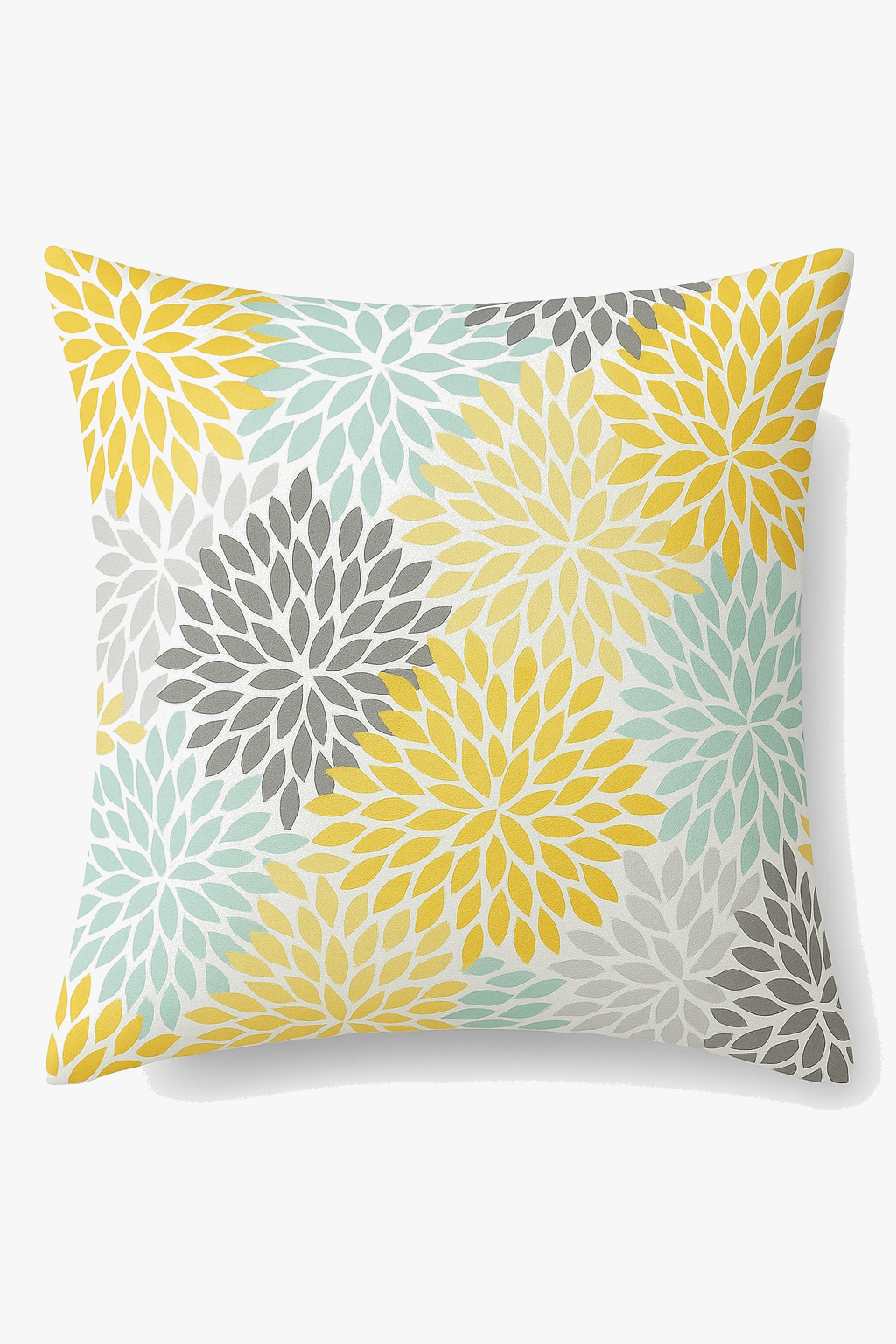 Yellow square cushion cover for interior decor