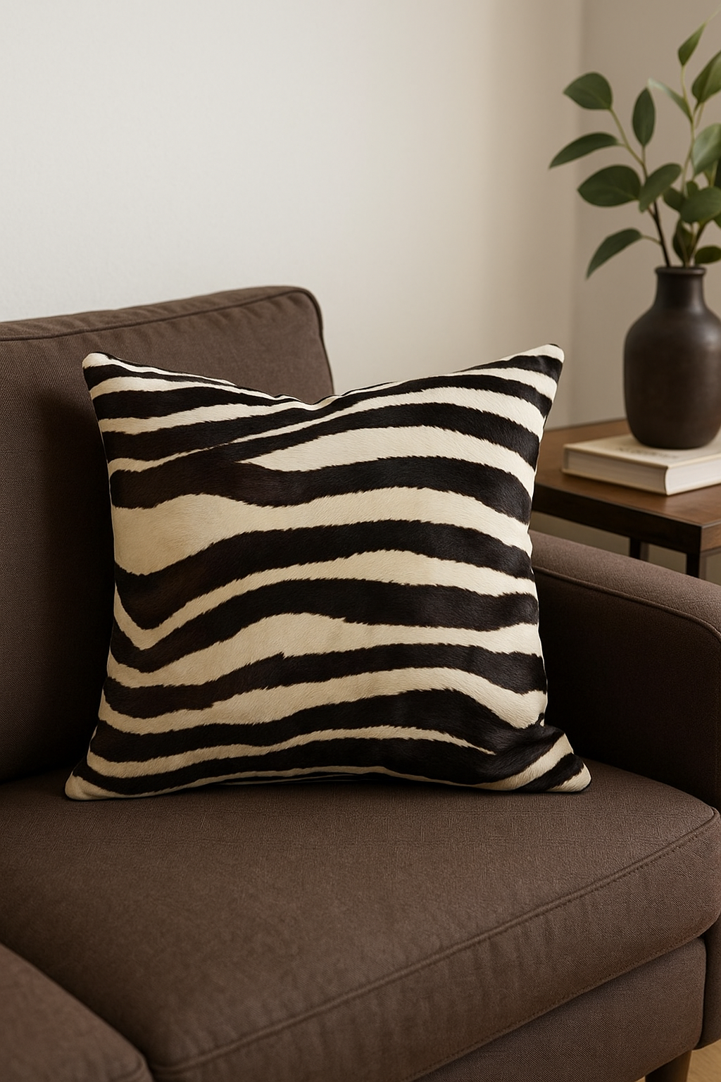 Short plush leopard print cushion cover 45x45 60x60 cm