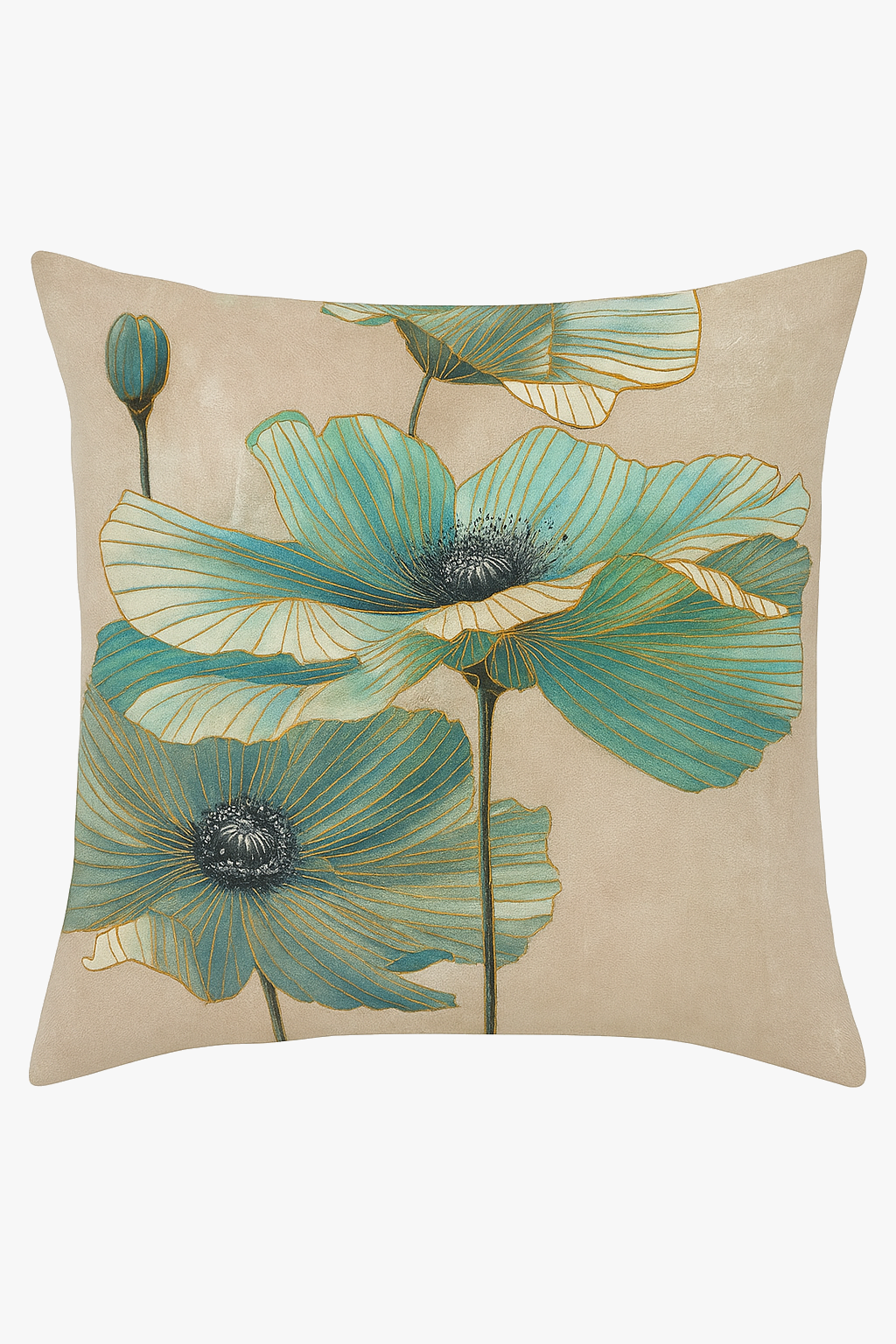 Ginkgo floral cushion cover for interior decor