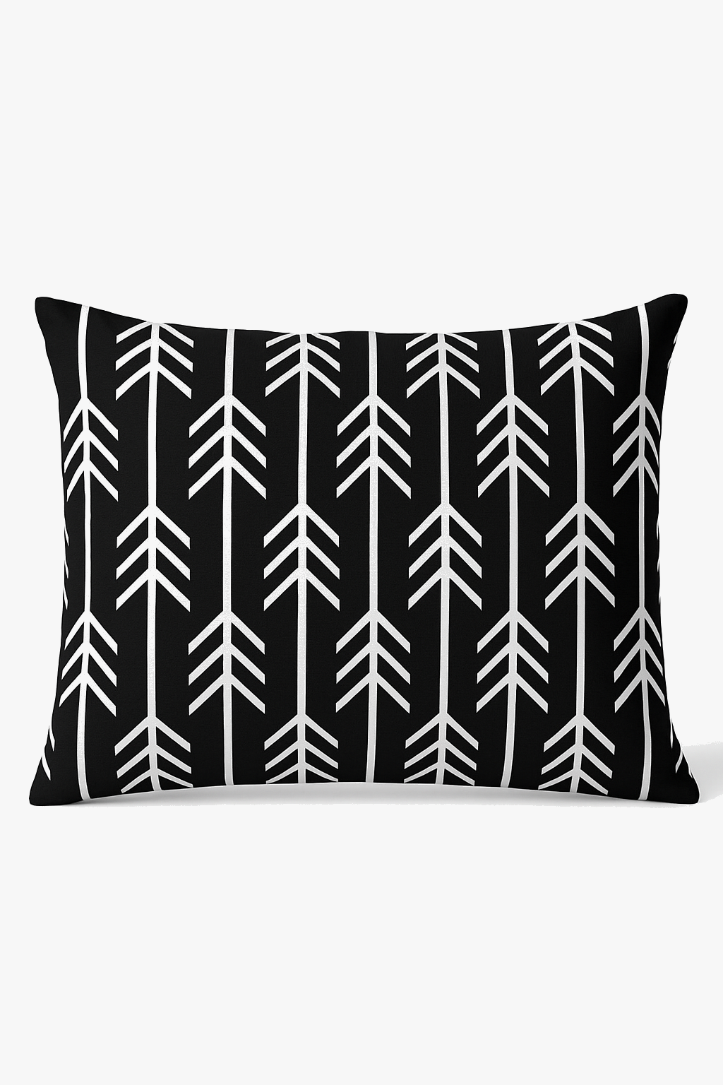 Rectangular cushion cover black and white marble effect 30 x 50 cm