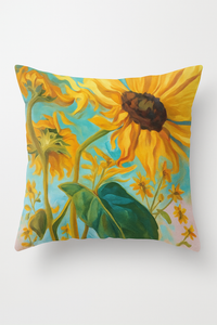 Sunflower cushion cover for elegant summer decor