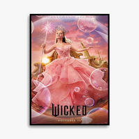 Wicked canvas print elphaba glinda decorative fan gift