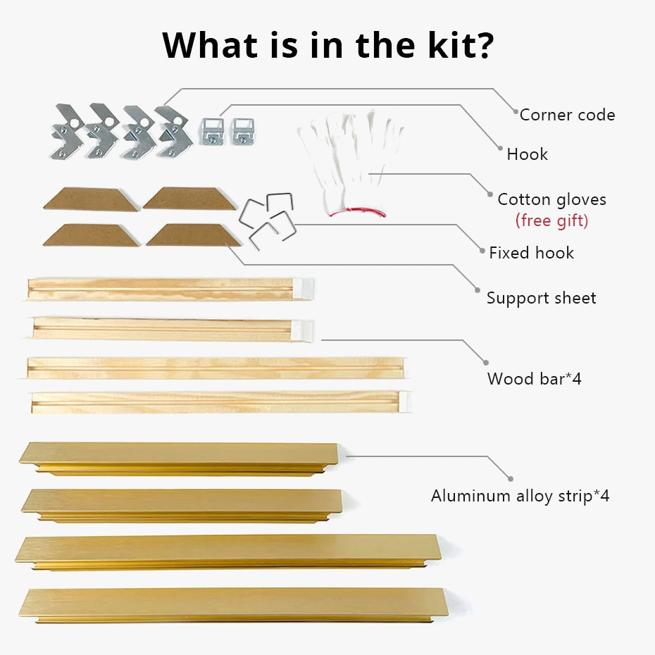 Metal floating frame kit for wall art