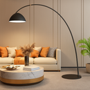 Arc floor lamp with simple modern shade