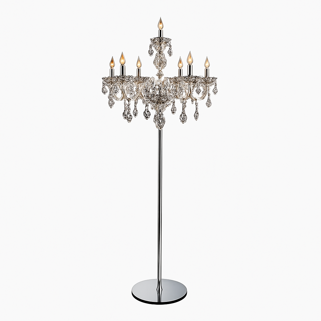 Crystal candle floor lamp