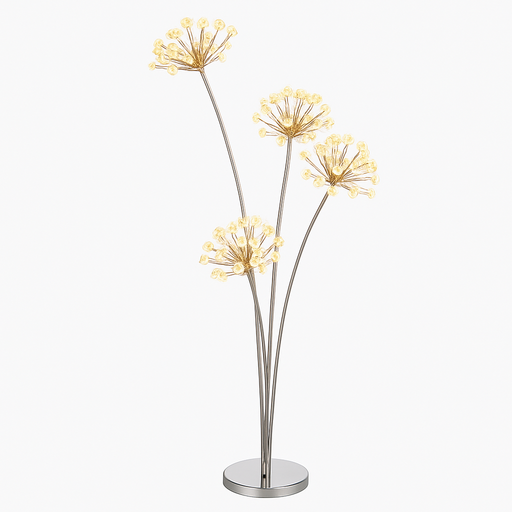 Modern designer LED floor lamp in flower shape - vue 3 sur 4
