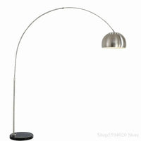 Nordic marble folding arc rotary silver floor lamp for living room and bedroom