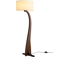 Modern wooden LED floor lamp with contemporary design