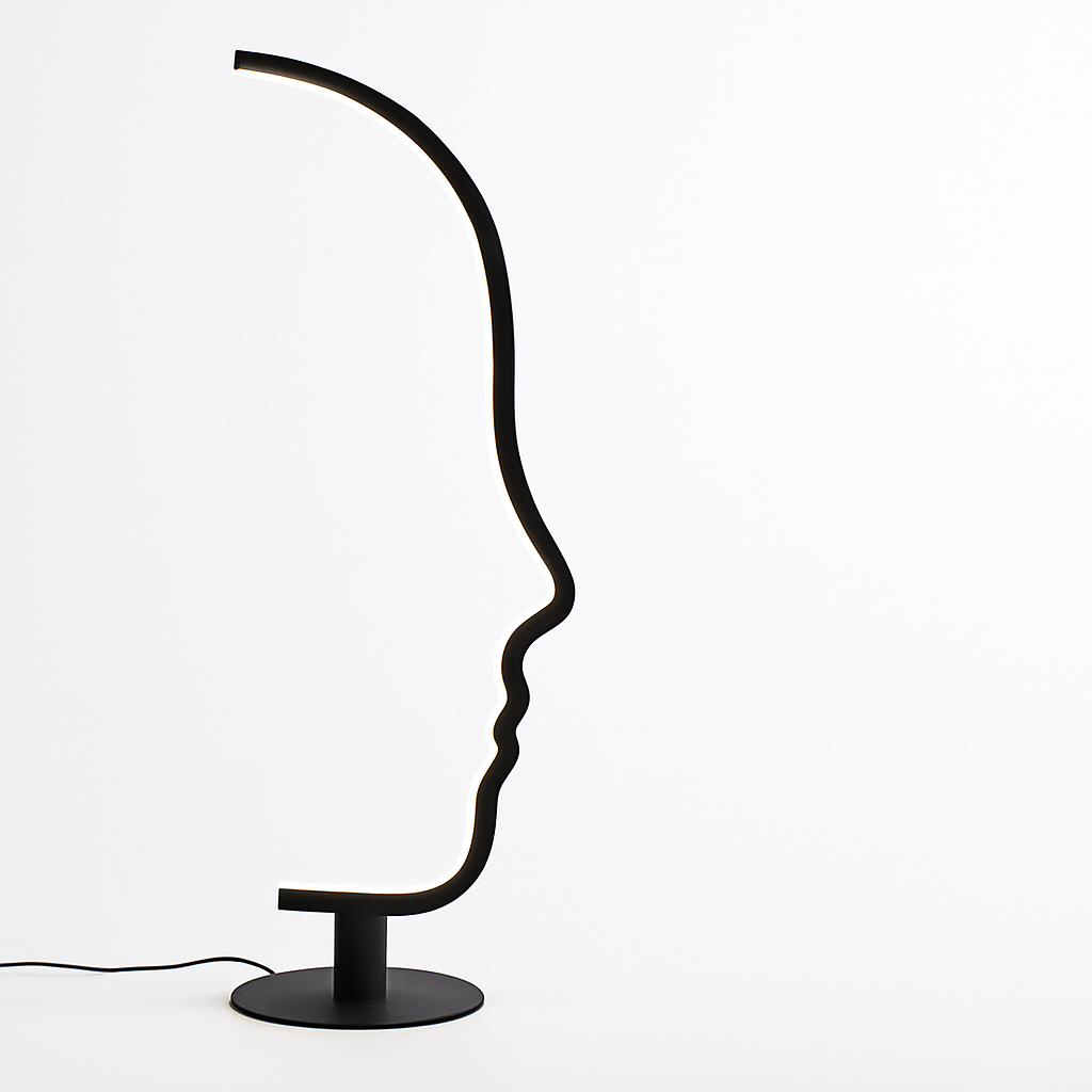 Nordic LED floor lamp with human face design